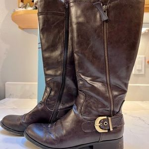 Lifestride tall brown riding boots. Wide calf. 16 inches tall. Worn few times.